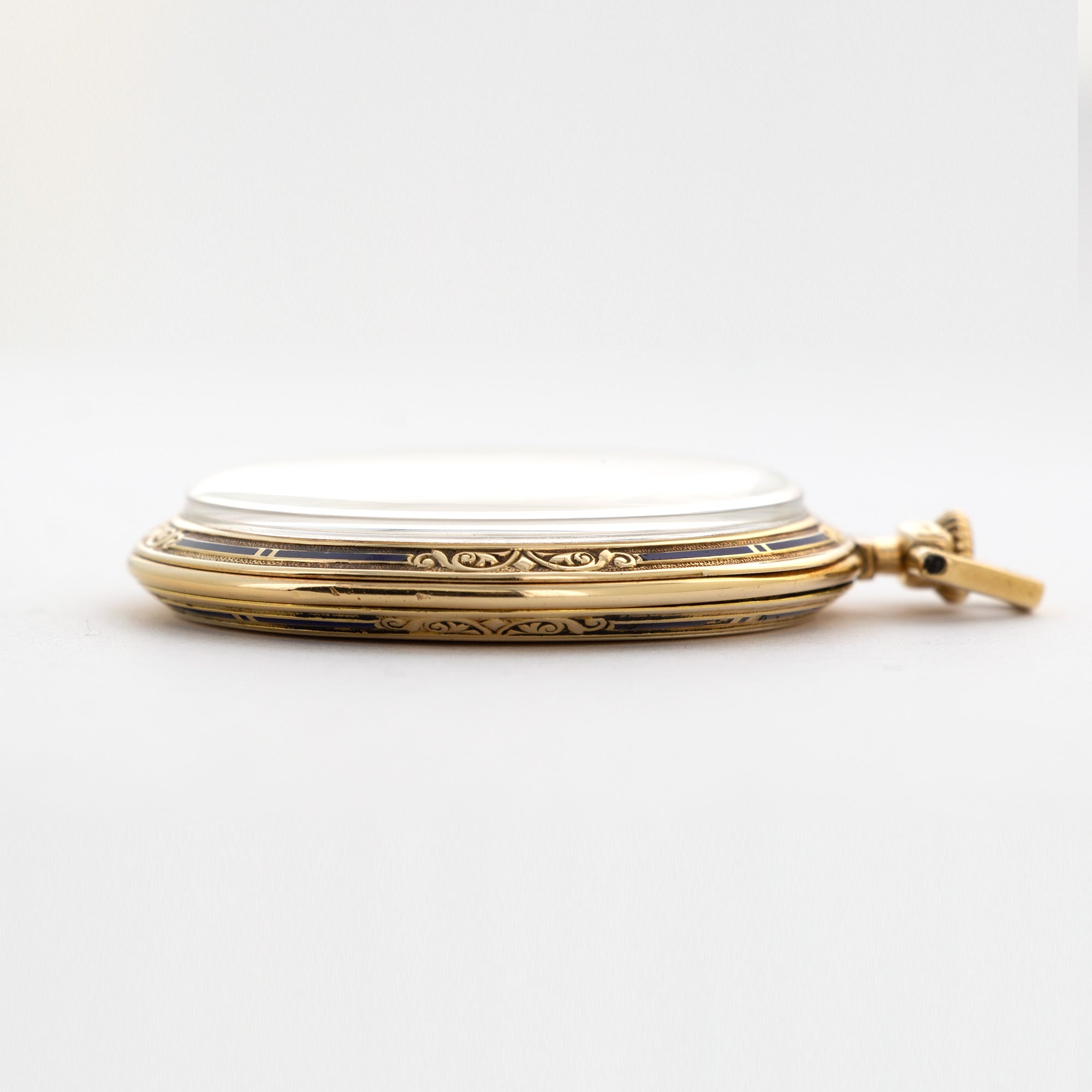 Patek Philippe - Patek Philippe Yellow Gold Enamel Engraved Pocket Watch from 1921 - The Keystone Watches