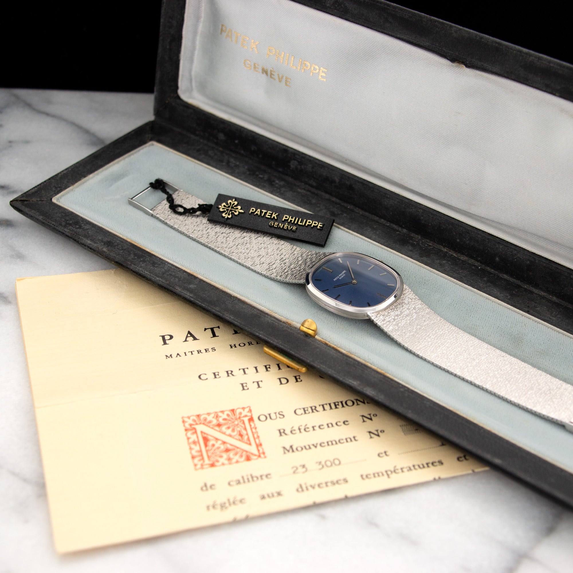Patek Philippe - Patek Philippe White Gold Ellipse Watch with Original Warranty Paper - The Keystone Watches