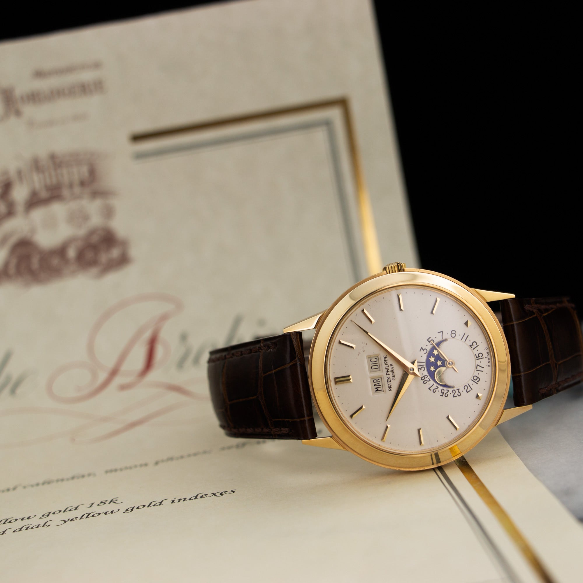 Patek Philippe - Patek Philippe Yellow Gold Perpetual Calendar Watch Ref. 3448 - The Keystone Watches