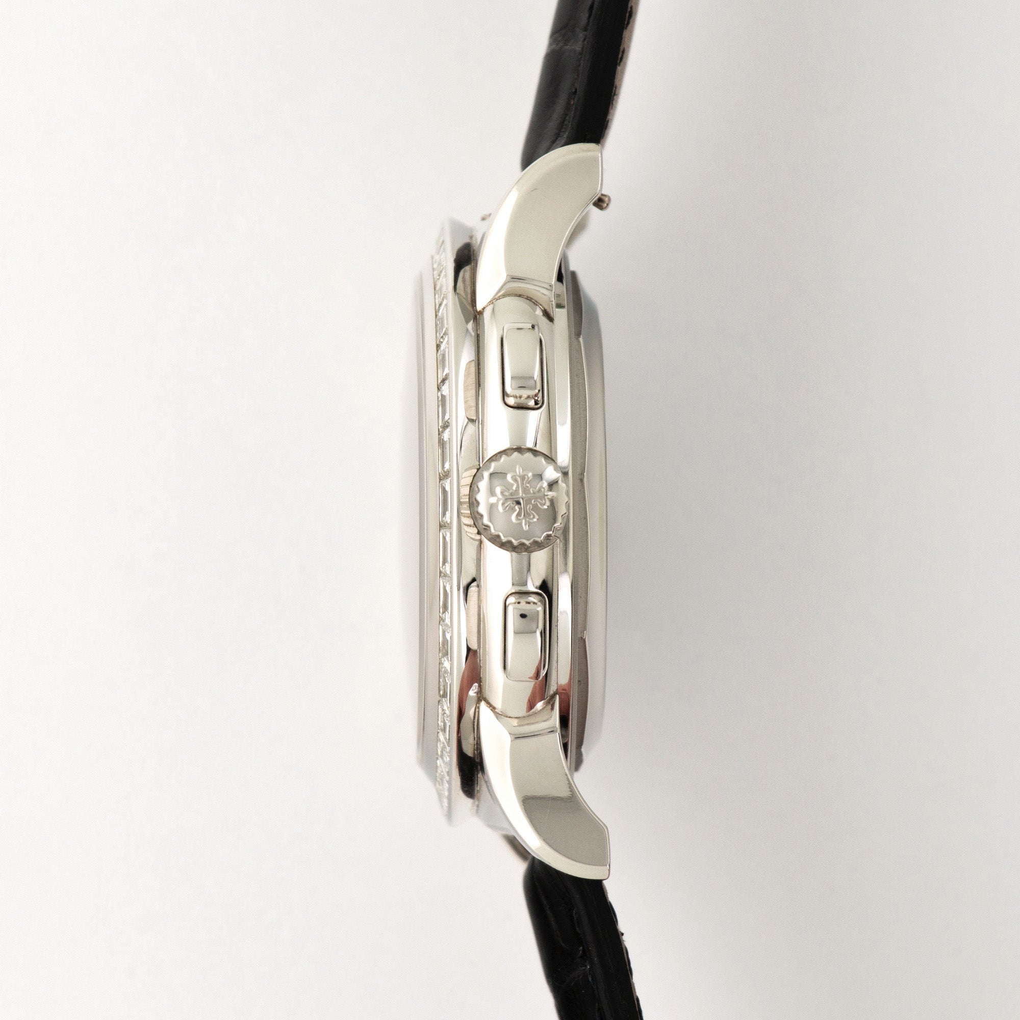 Patek Philippe - Patek Philippe Platinum Perpetual Calendar Chrono Baguette Diamond Watch Ref. 5971 - The Keystone Watches