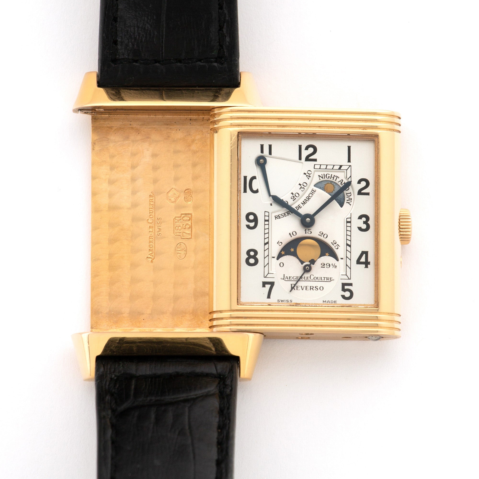 Jaeger LeCoultre - Jaeger Lecoultre Rose Gold Reverso Moonphase Reserve De Marche Watch - The Keystone Watches