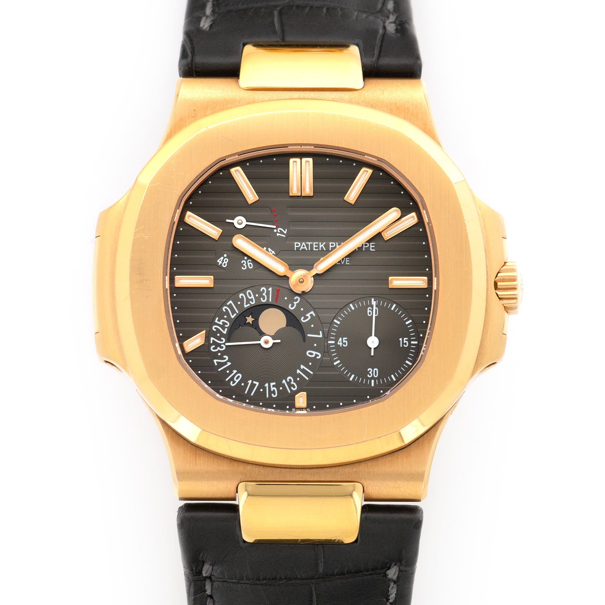 Patek Philippe Rose Gold Nautilus Moonphase Watch 5712