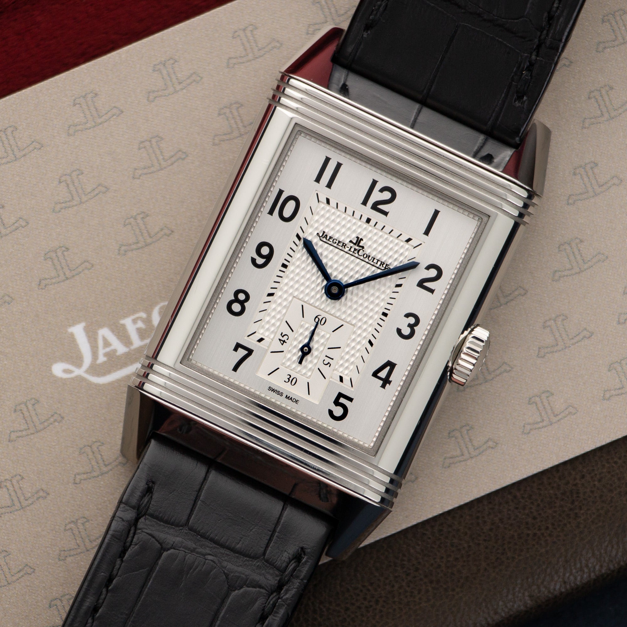 Jaeger LeCoultre - Jaeger Lecoultre Reverso Travel Time Tigers Eye Watch Ref. 215.8.D4 - The Keystone Watches