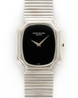 Patek Philippe - Patek Philippe White Gold Bracelet Onyx Dial Ref. 3729 - The Keystone Watches
