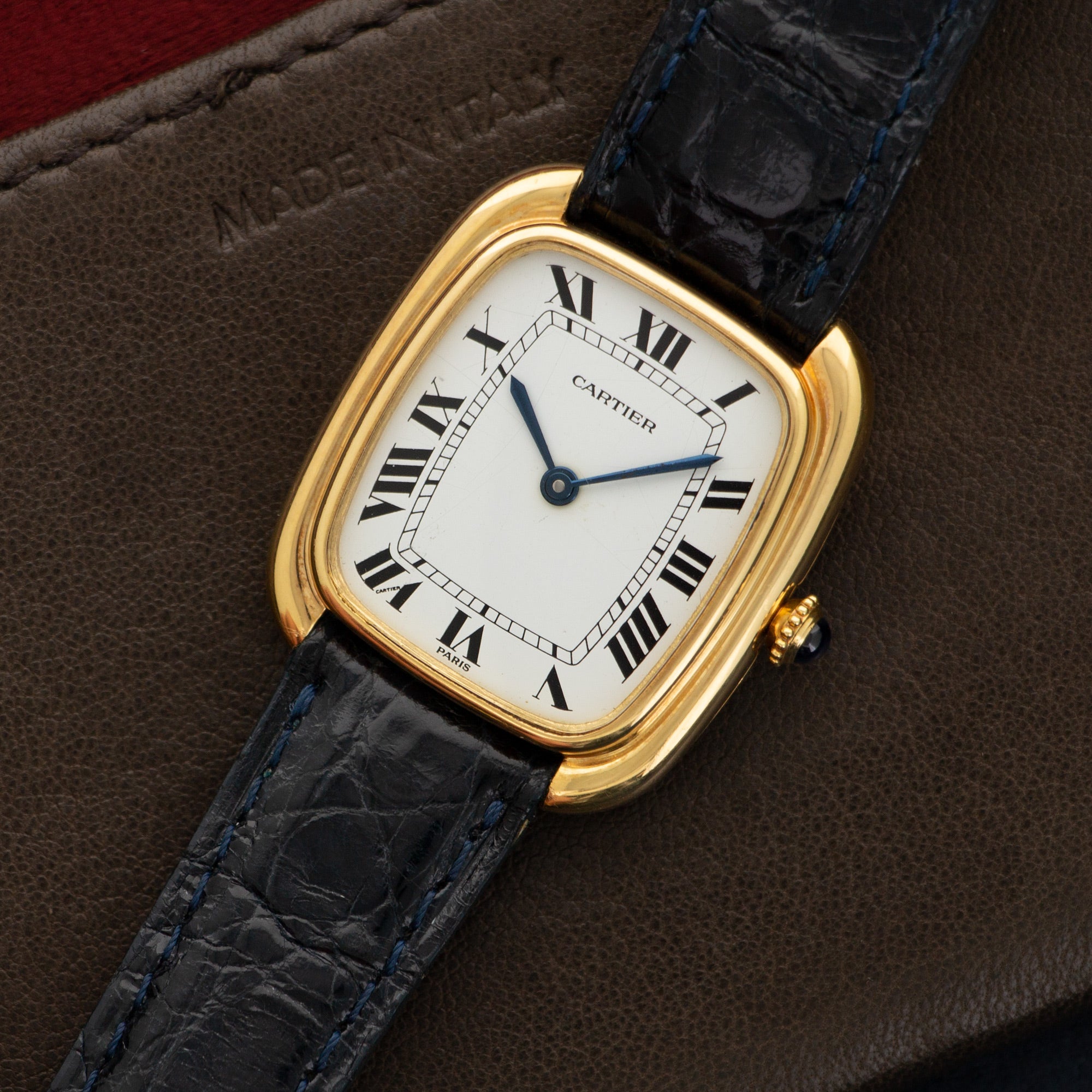 Cartier - Cartier Yellow Gold Tank Gondole Strap Watch - The Keystone Watches