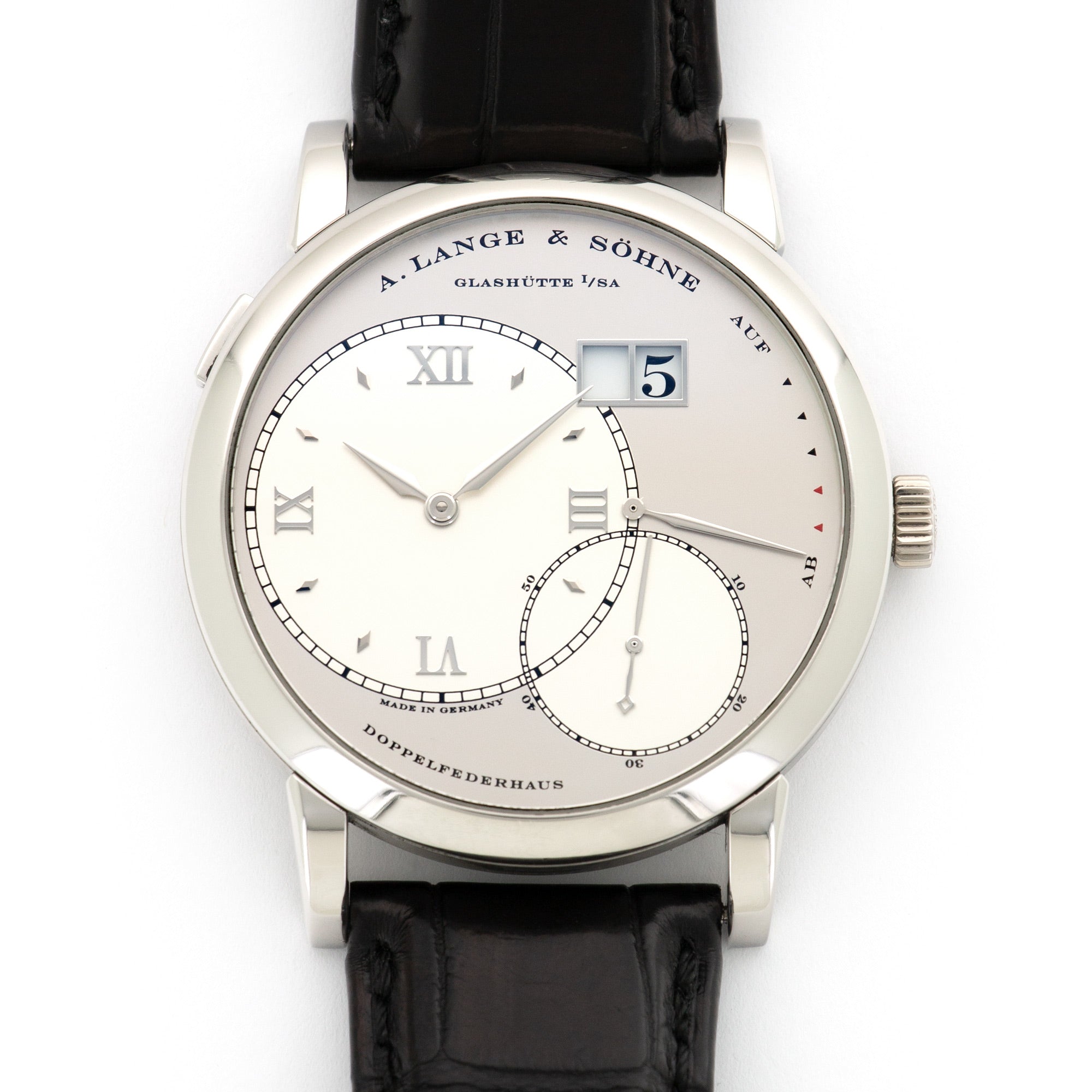 A. Lange & Sohne - A. Lange & Sohne Platinum Grand Lange 1 Watch Ref. 117.025 - The Keystone Watches