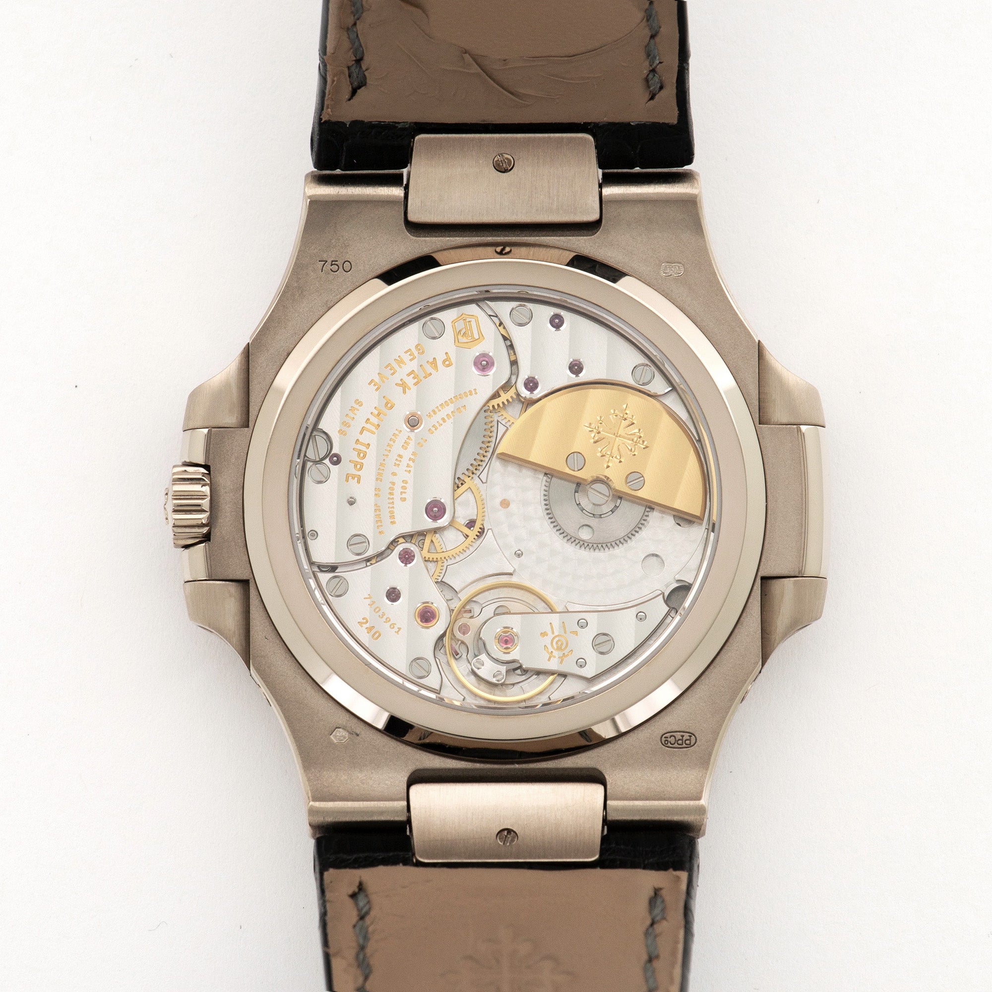 Patek Philippe - Patek Philippe White Gold Nautilus Moonphase Watch Ref. 5712 - The Keystone Watches