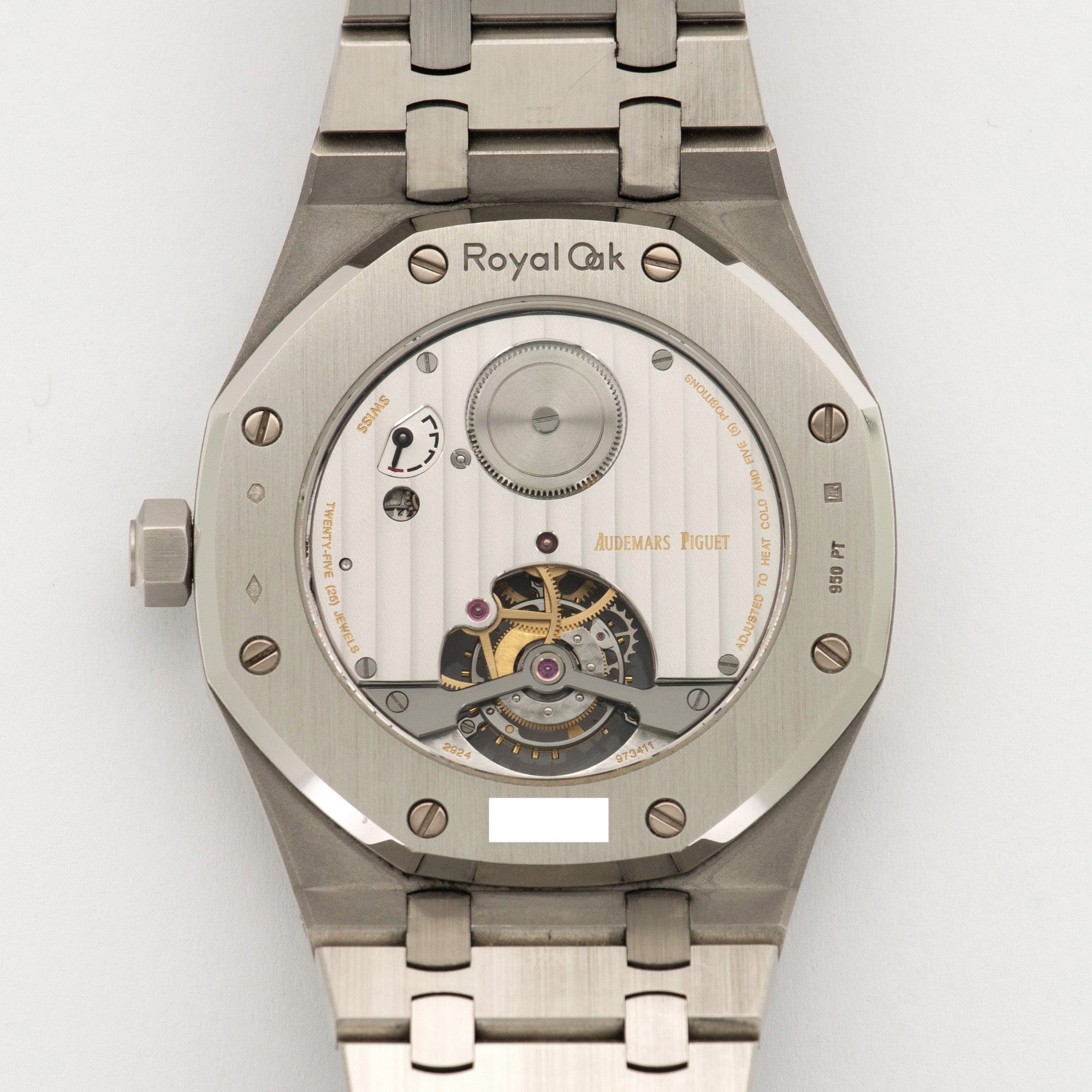 Audemars Piguet - Audemars Piguet Platinum Royal Oak Tourbillon Baguette Diamond Watch - The Keystone Watches