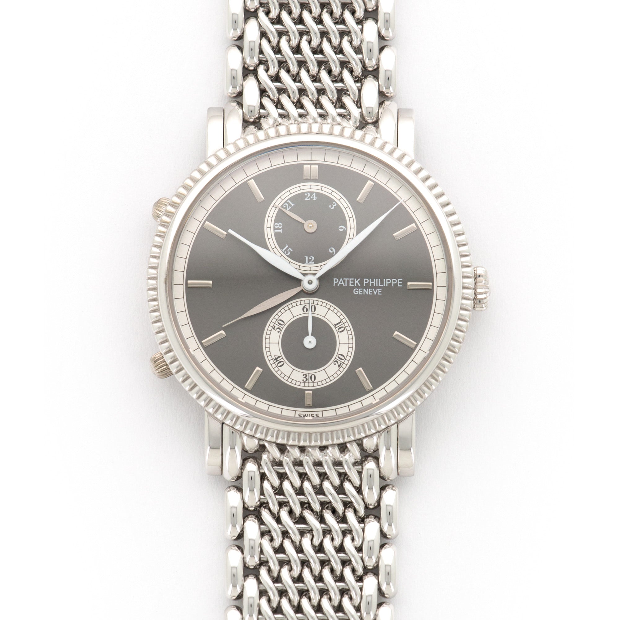Patek Philippe - Patek Philippe Travel Time White Gold On Bracelet Ref. 5034 - The Keystone Watches