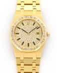Audemars Piguet - Audemars Piguet Yellow Gold Royal Oak Triangle-Cut Diamond Watch - The Keystone Watches