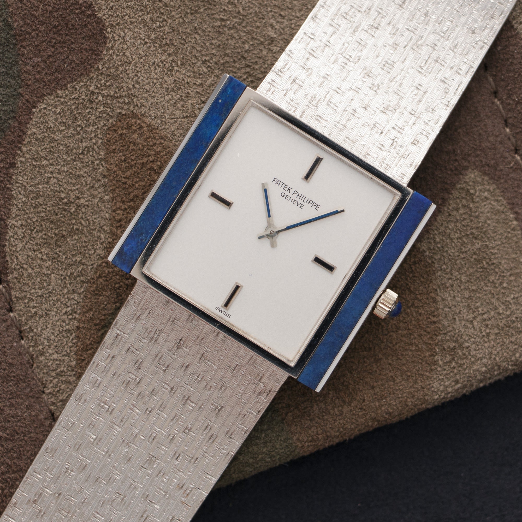 Patek Philippe - Patek Philippe White Gold Lapis Bracelet Watch Ref. 3578, with Original Hang Tag - The Keystone Watches