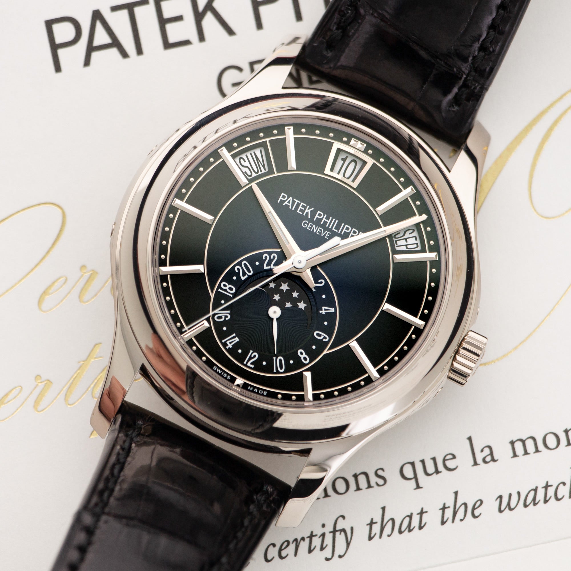 Patek Philippe - Patek Philippe White Gold Annual Calendar Blue Watch Ref. 5205 - The Keystone Watches