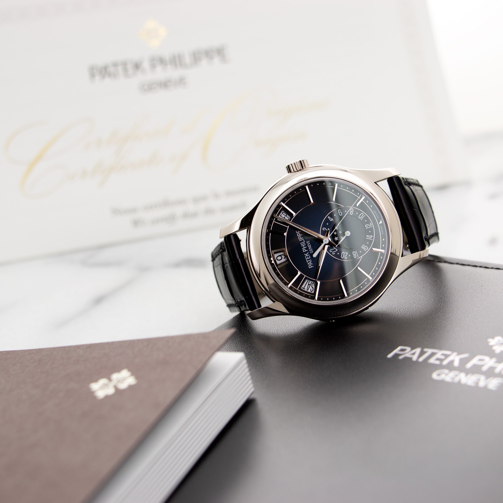 Patek Philippe - Patek Philippe White Gold Annual Calendar Blue Watch Ref. 5205 - The Keystone Watches