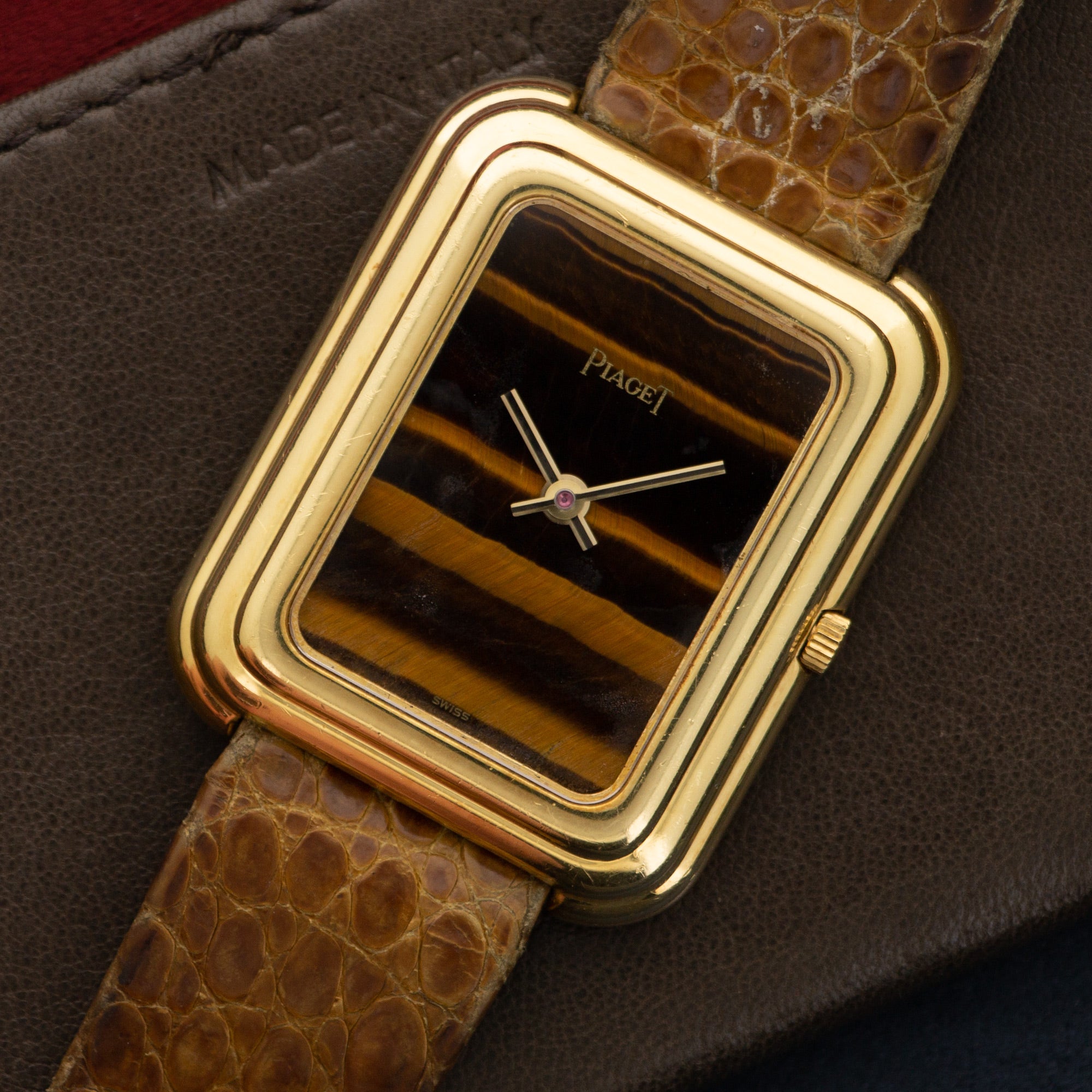 Piaget - Piaget Yellow Gold Beta 21 Tigerseye Watch Ref. 14101 - The Keystone Watches