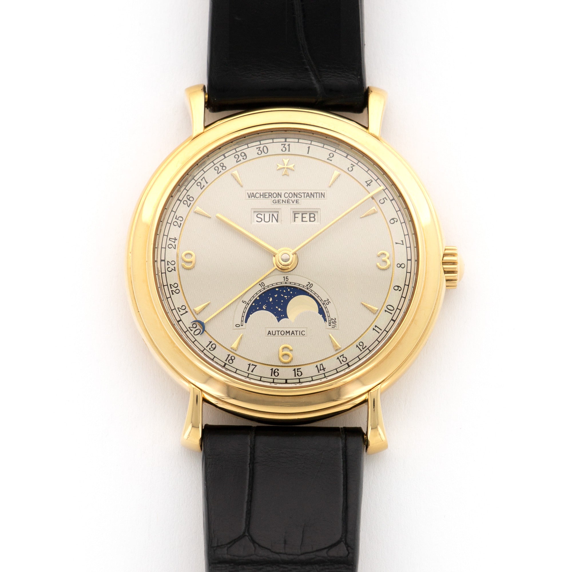 Vacheron Constantin - Vacheron Constantin Yellow Gold Les Historiques Triple Calendar Moonphase Watch Ref. 47050 - The Keystone Watches