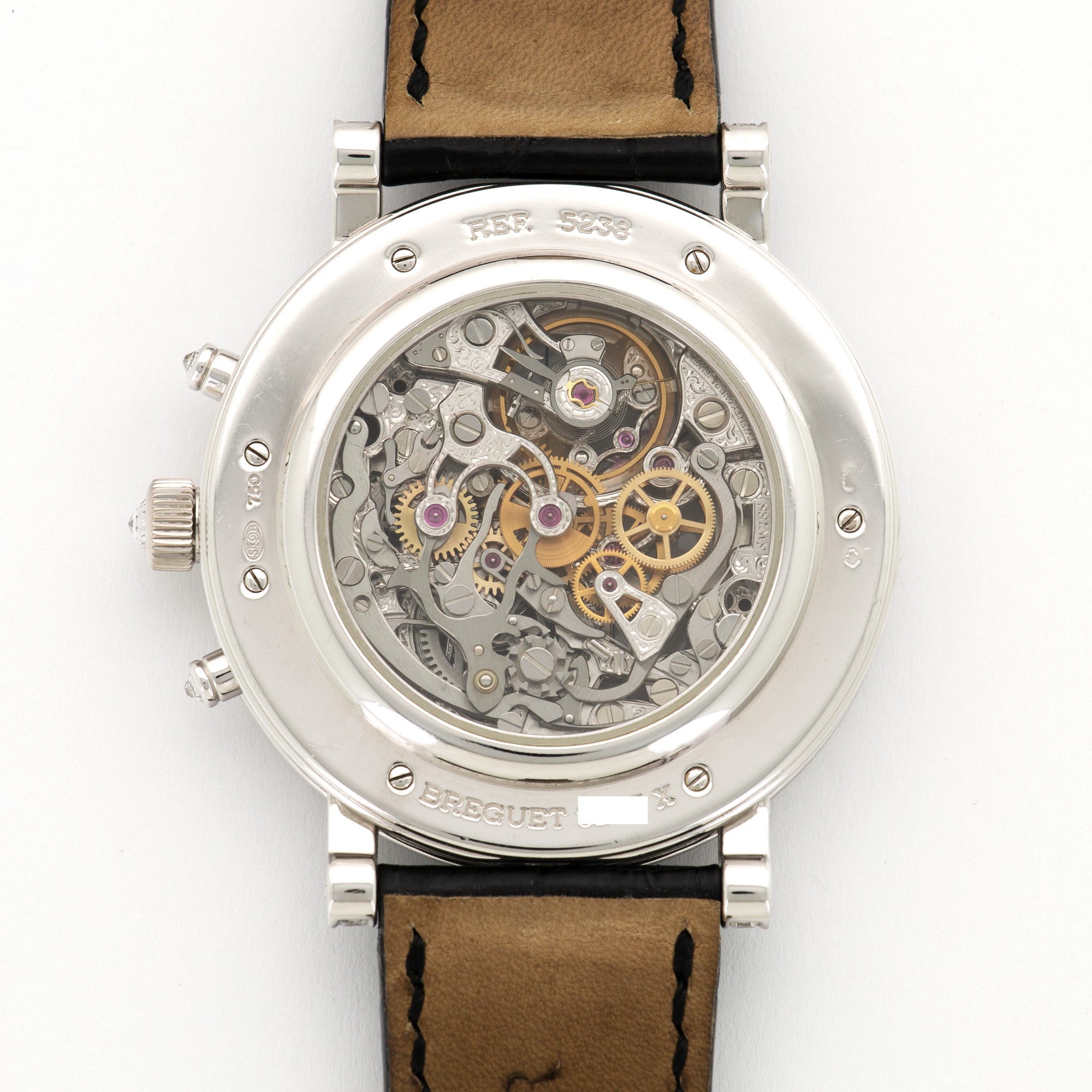 Breguet - Breguet White Gold Chronograph Skeleton Baguette Diamond Watch - The Keystone Watches