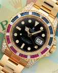 Rolex - Rolex Yellow Gold GMT-Master II Sapphire Ruby Diamond Watch Ref. 116758 - The Keystone Watches