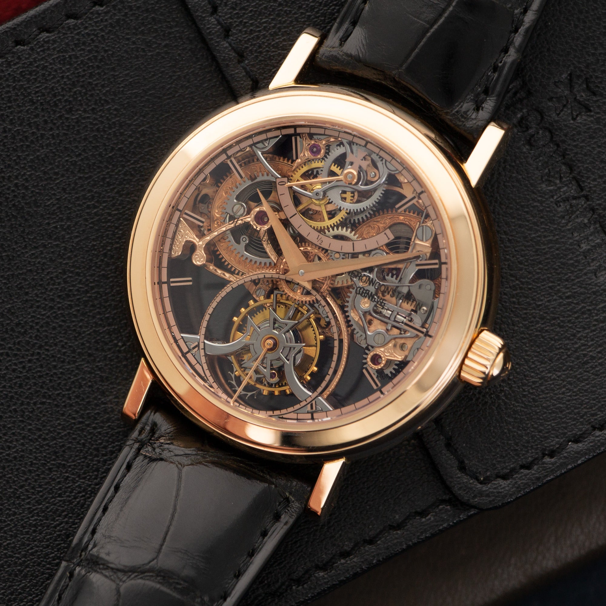 Vacheron Constantin - Vacheron Constantin Rose Gold Skeletonized Tourbillon Watch - The Keystone Watches