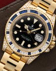 Rolex - Rolex Yellow Gold GMT-Master II Diamond & Sapphire Watch Ref. 116758 - The Keystone Watches