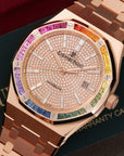 Audemars Piguet - Audemars Piguet Rose Gold Royal Oak Rainbow Watch - The Keystone Watches