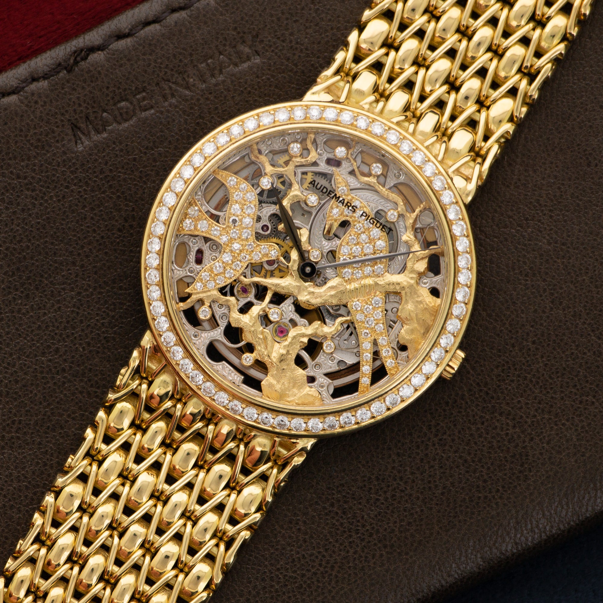 Audemars Piguet - Audemars Piguet Yellow Gold Skeletonized Diamond Birds Watch - The Keystone Watches