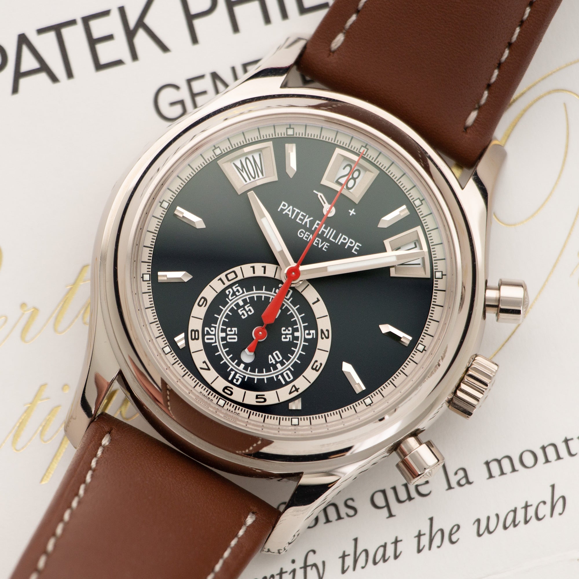 Patek Philippe - Patek Philippe White Gold Annual Calendar Chronograph Watch Ref. 5960 - The Keystone Watches