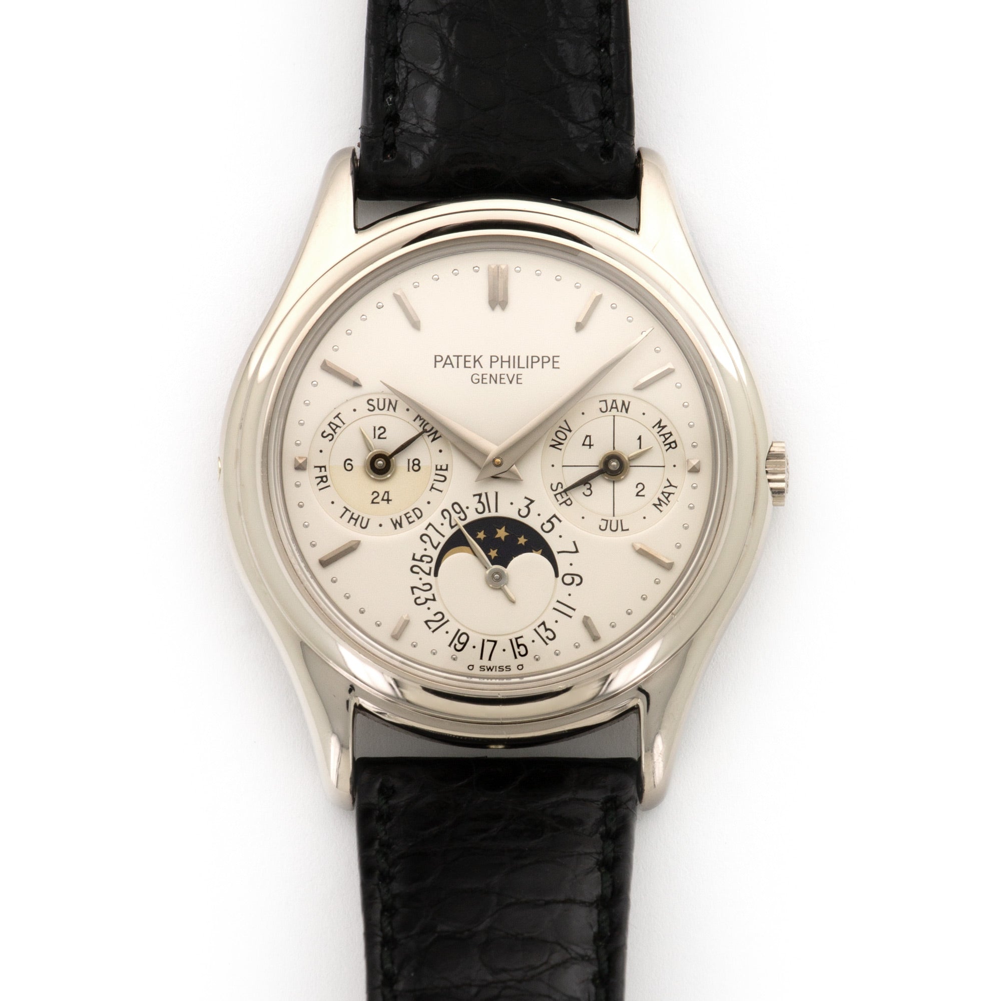 Patek Philippe - Patek Philippe White Gold Perpetual Calendar Watch Ref. 3941 - The Keystone Watches