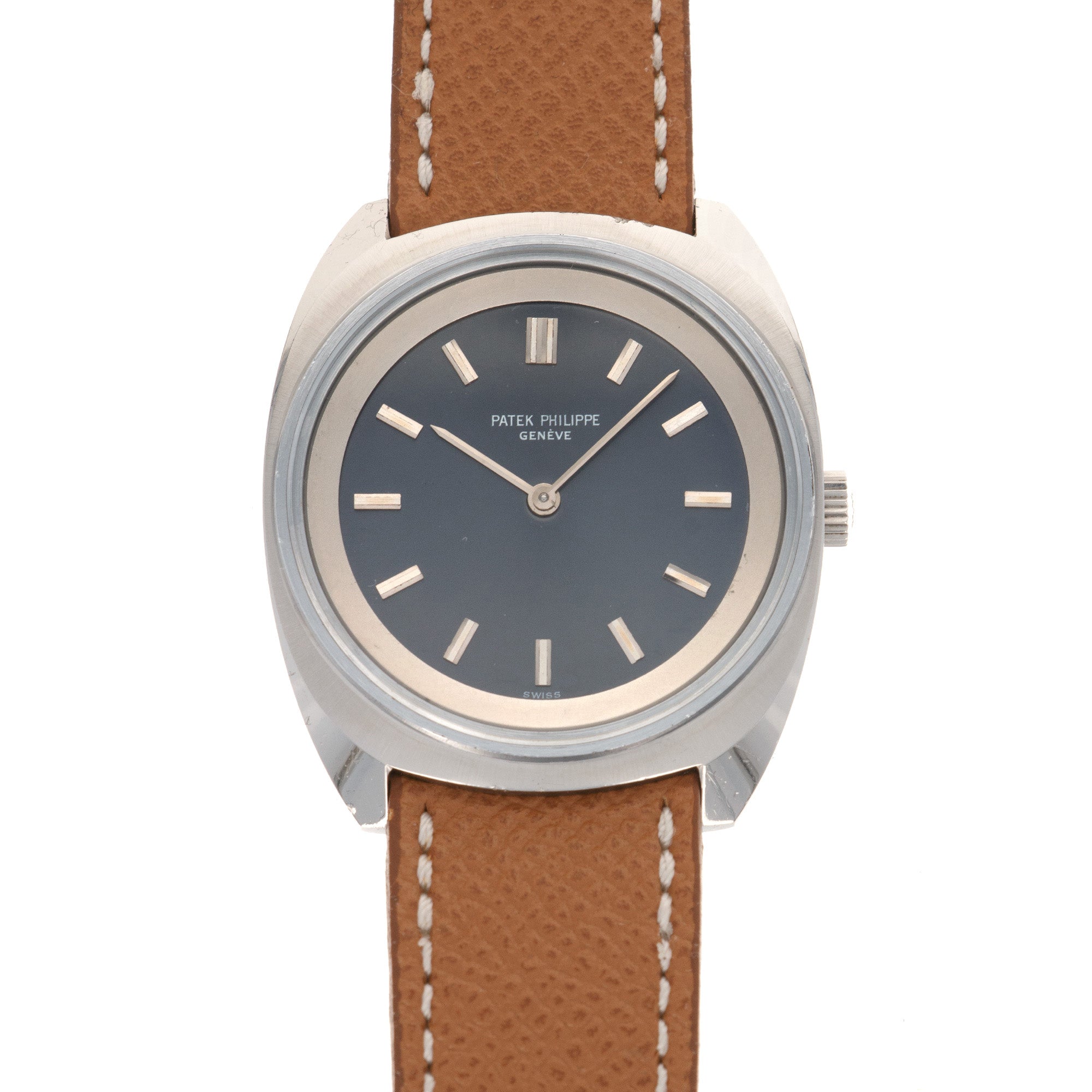 Patek Philippe - Patek Philippe Steel Tonneau-Shaped Watch Ref. 3579 - The Keystone Watches