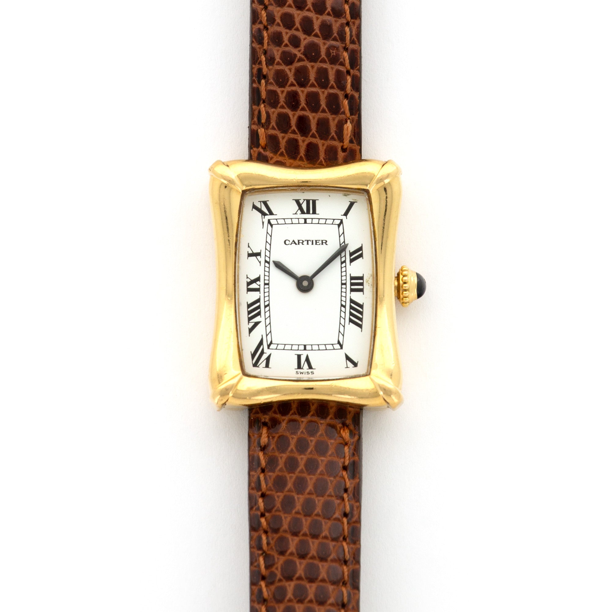 Cartier - Cartier Yellow Gold Tank Bamboo Coussin Watch - The Keystone Watches