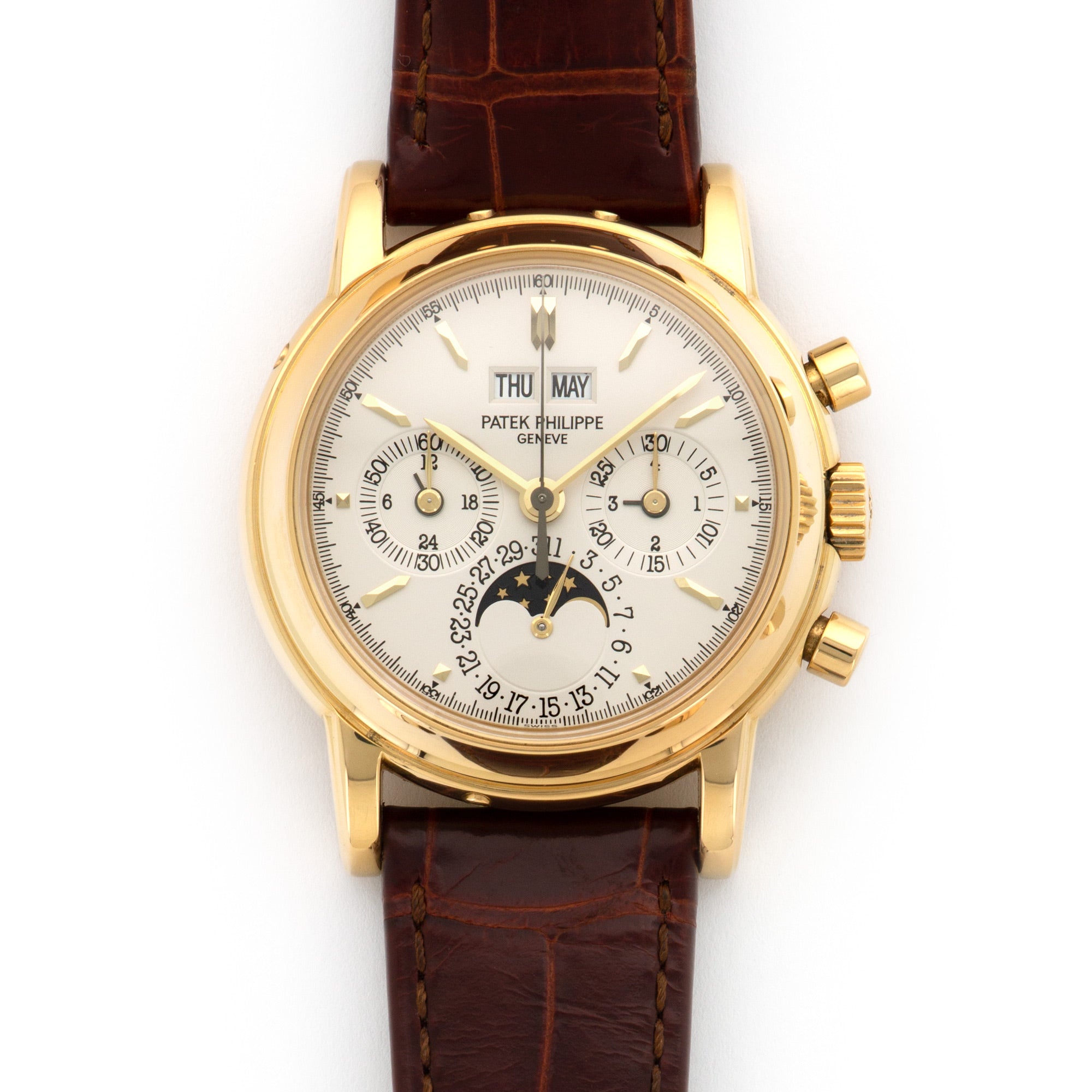 Patek Philippe - Patek Philippe Yellow Gold Perpetual Calendar Chronograph Watch Ref. 3970 - The Keystone Watches