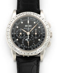 Patek Philippe - Patek Philippe Platinum Perpetual Calendar Chrono Baguette Diamond Watch Ref. 5971 - The Keystone Watches