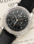 Patek Philippe - Patek Philippe Platinum Perpetual Calendar Chrono Baguette Diamond Watch Ref. 5971 - The Keystone Watches