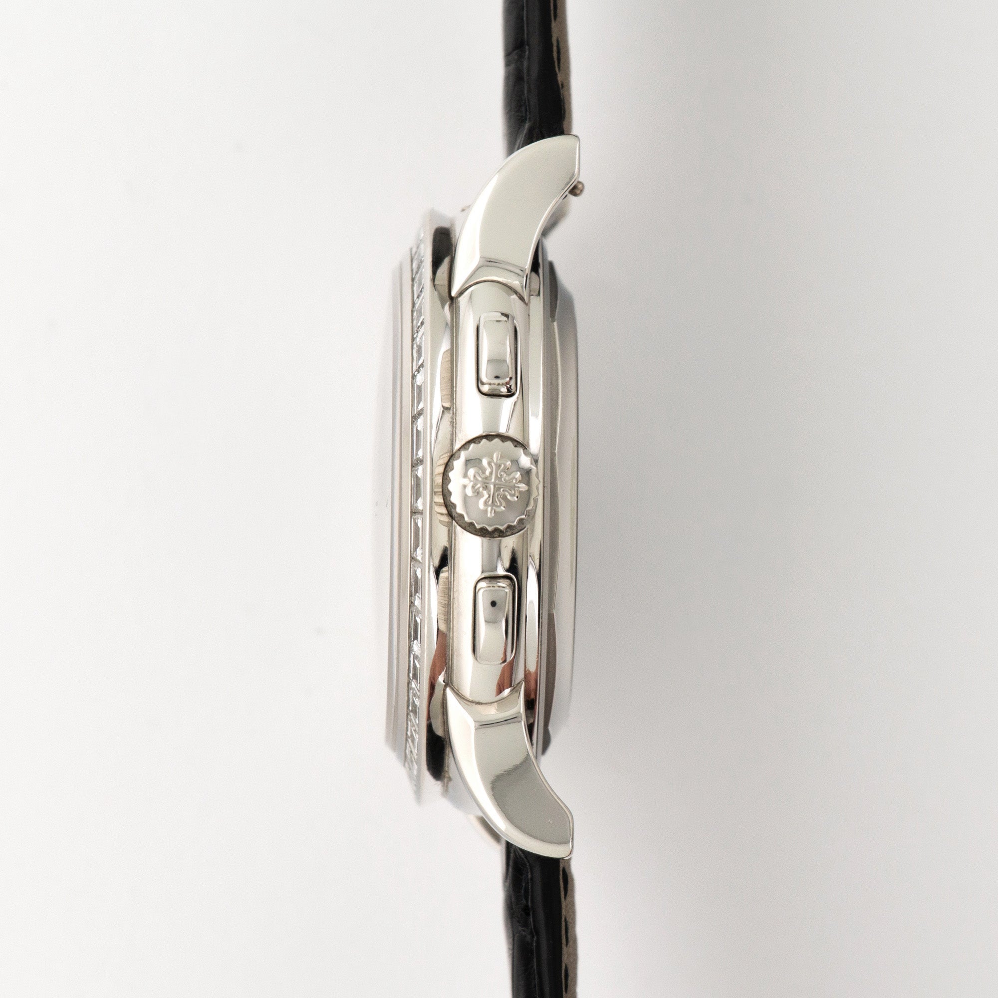 Patek Philippe - Patek Philippe Platinum Perpetual Calendar Chrono Baguette Diamond Watch Ref. 5971 - The Keystone Watches