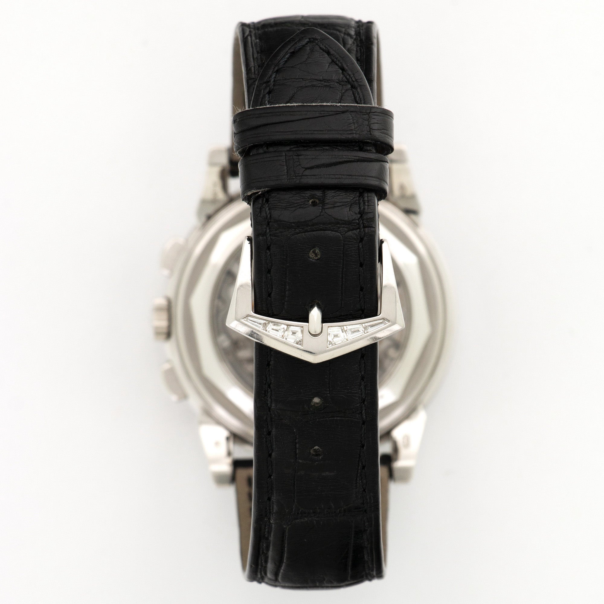 Patek Philippe - Patek Philippe Platinum Perpetual Calendar Chrono Baguette Diamond Watch Ref. 5971 - The Keystone Watches