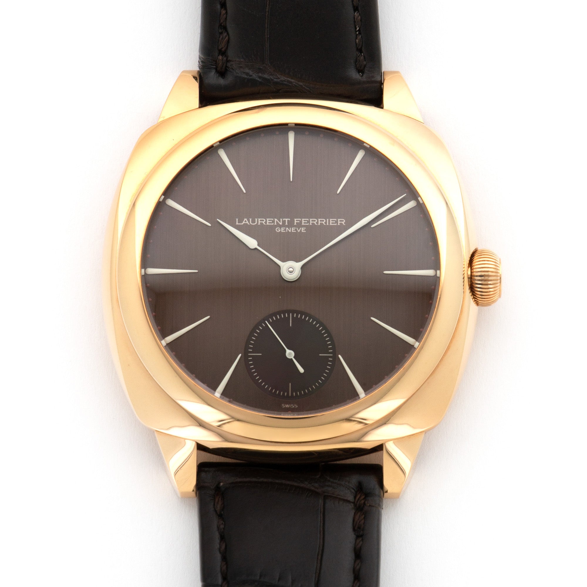 Laurent Ferrier - Laurent Ferrier Rose Gold Galet Square Watch - The Keystone Watches