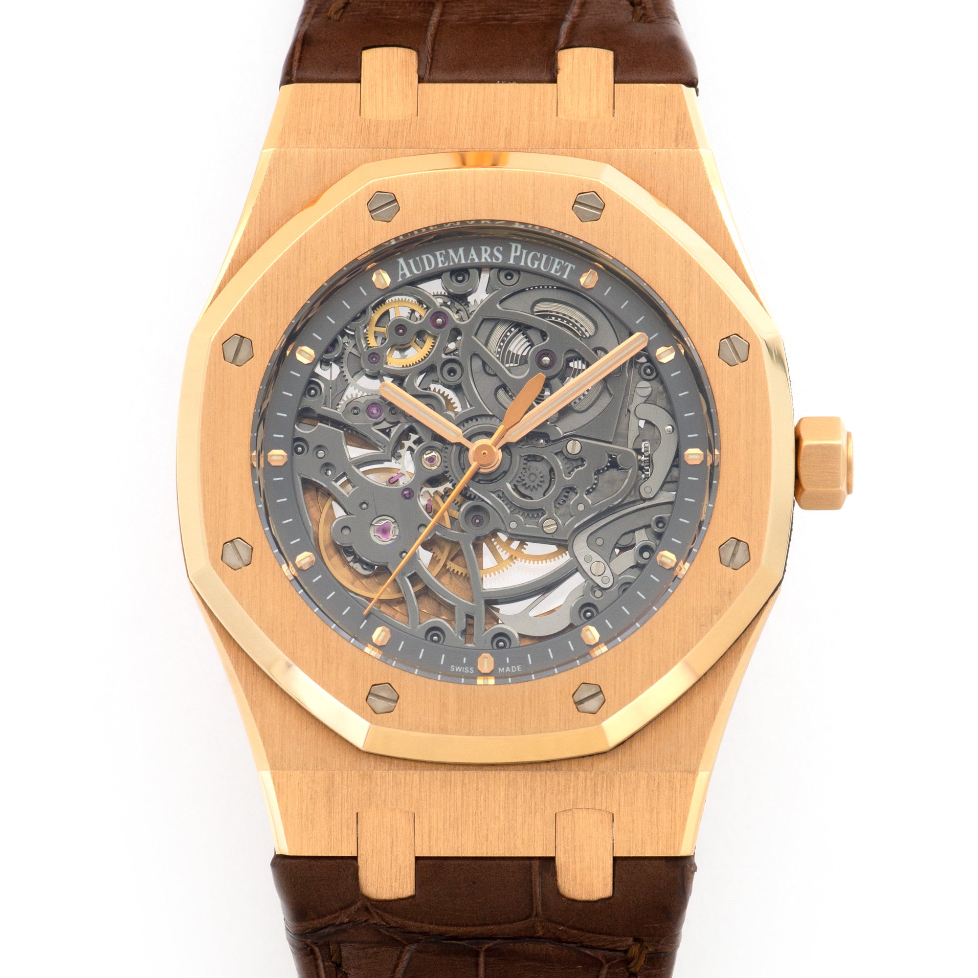Audemars Piguet - Audemars Piguet Rose Gold Openworked Royal Oak Skeletonized Watch, Ref. 15305 - The Keystone Watches
