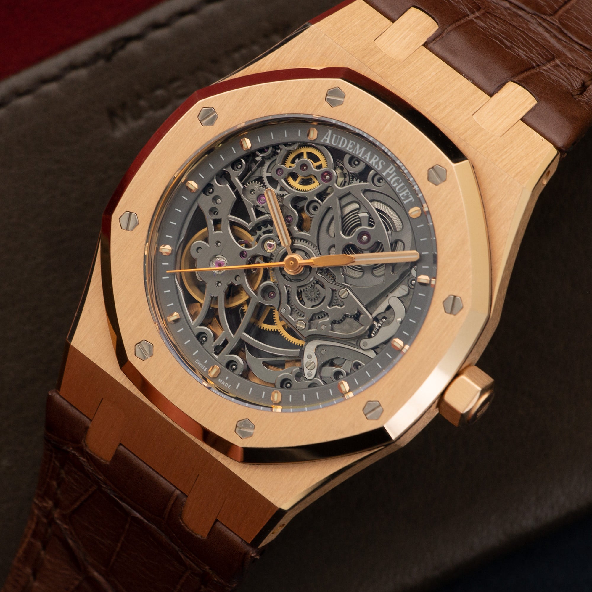 Audemars Piguet - Audemars Piguet Rose Gold Openworked Royal Oak Skeletonized Watch, Ref. 15305 - The Keystone Watches