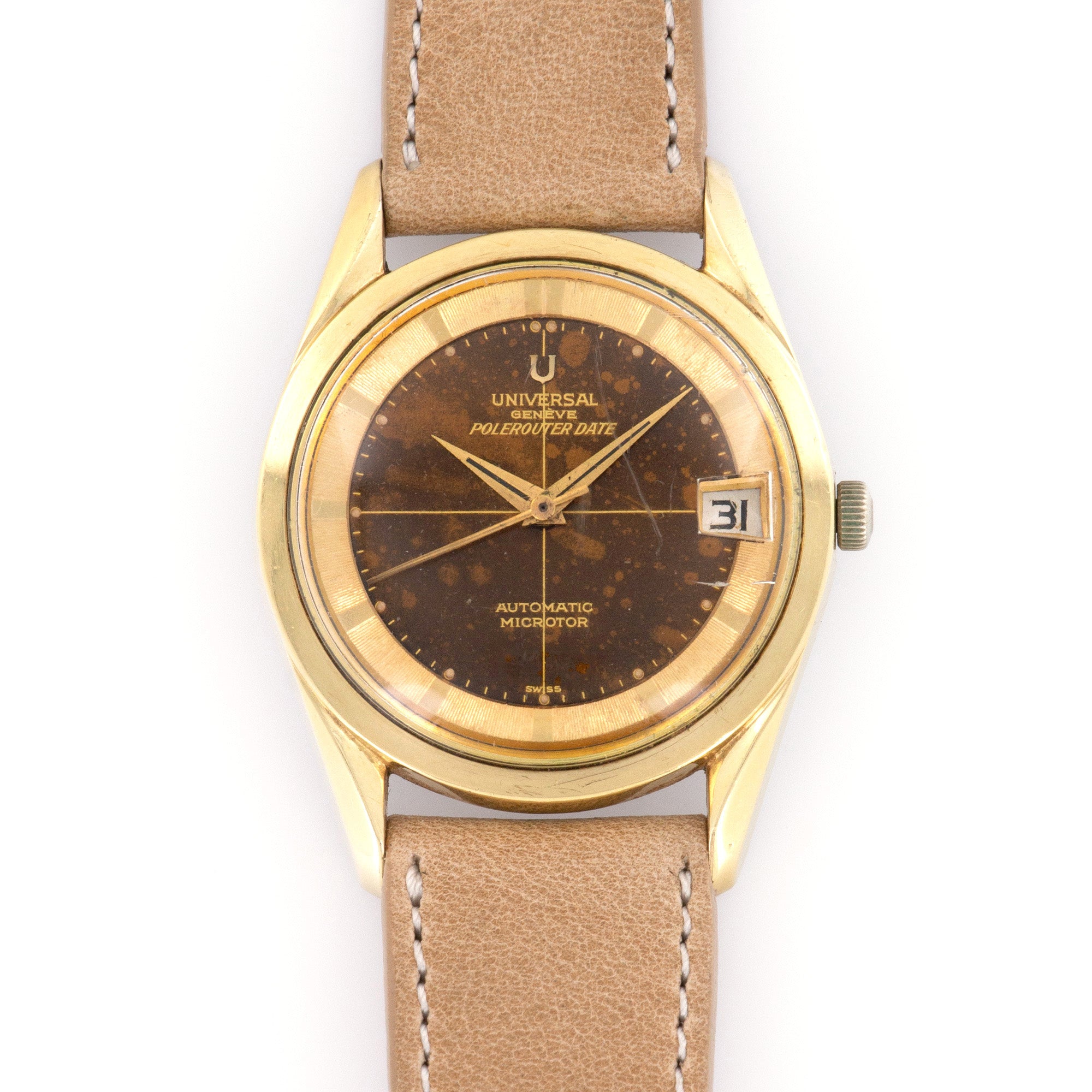 Universal Geneve - Universal Geneve Polerouter Date Tropical Watch - The Keystone Watches