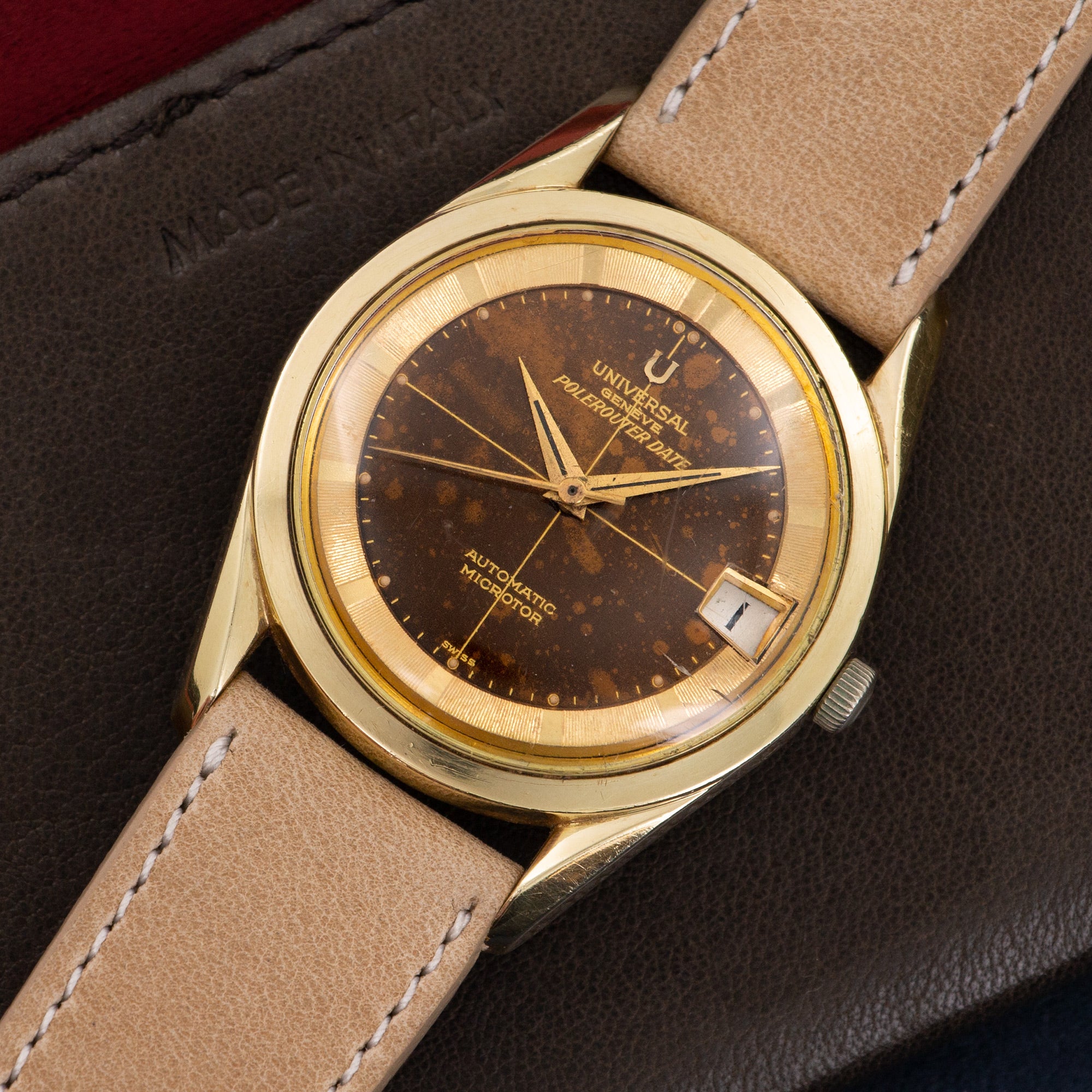 Universal Geneve - Universal Geneve Polerouter Date Tropical Watch - The Keystone Watches