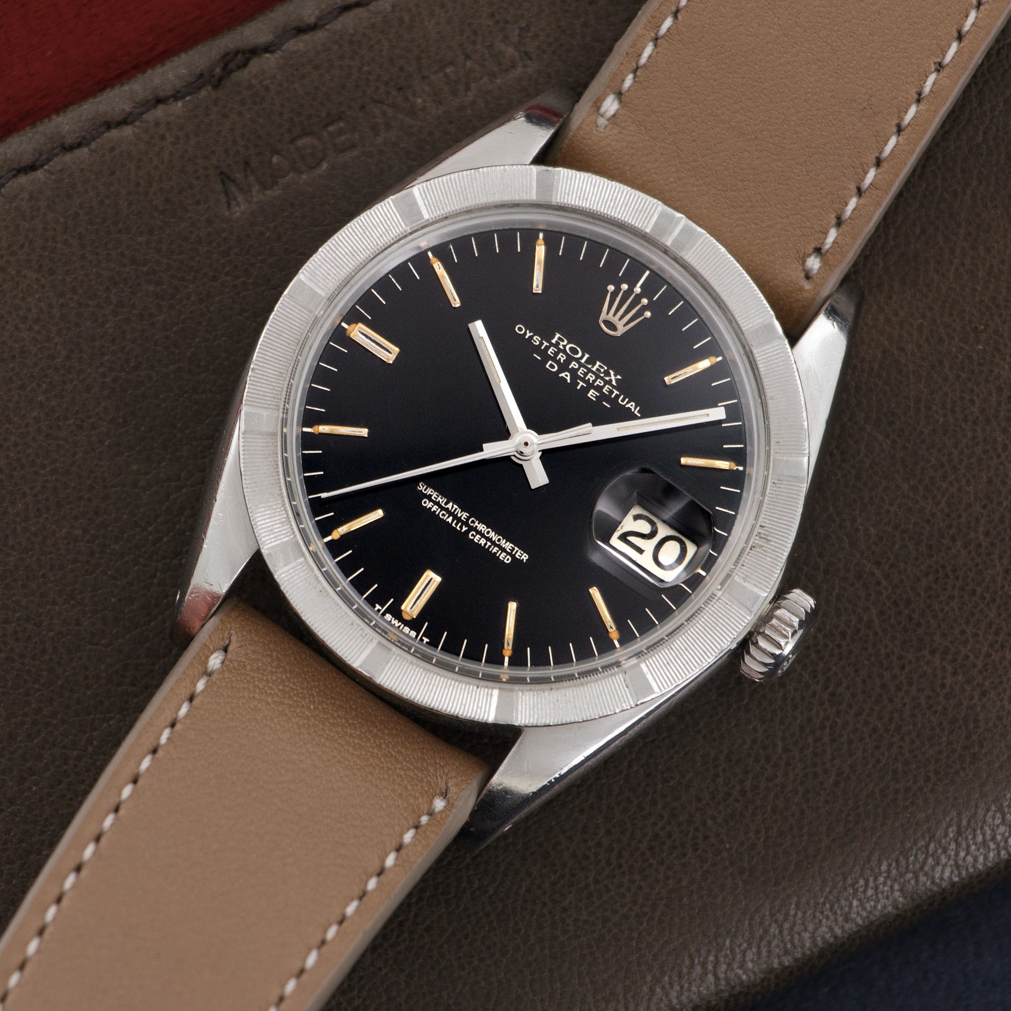 Rolex - Rolex Date Black Gilt Watch Ref. 1501 - The Keystone Watches