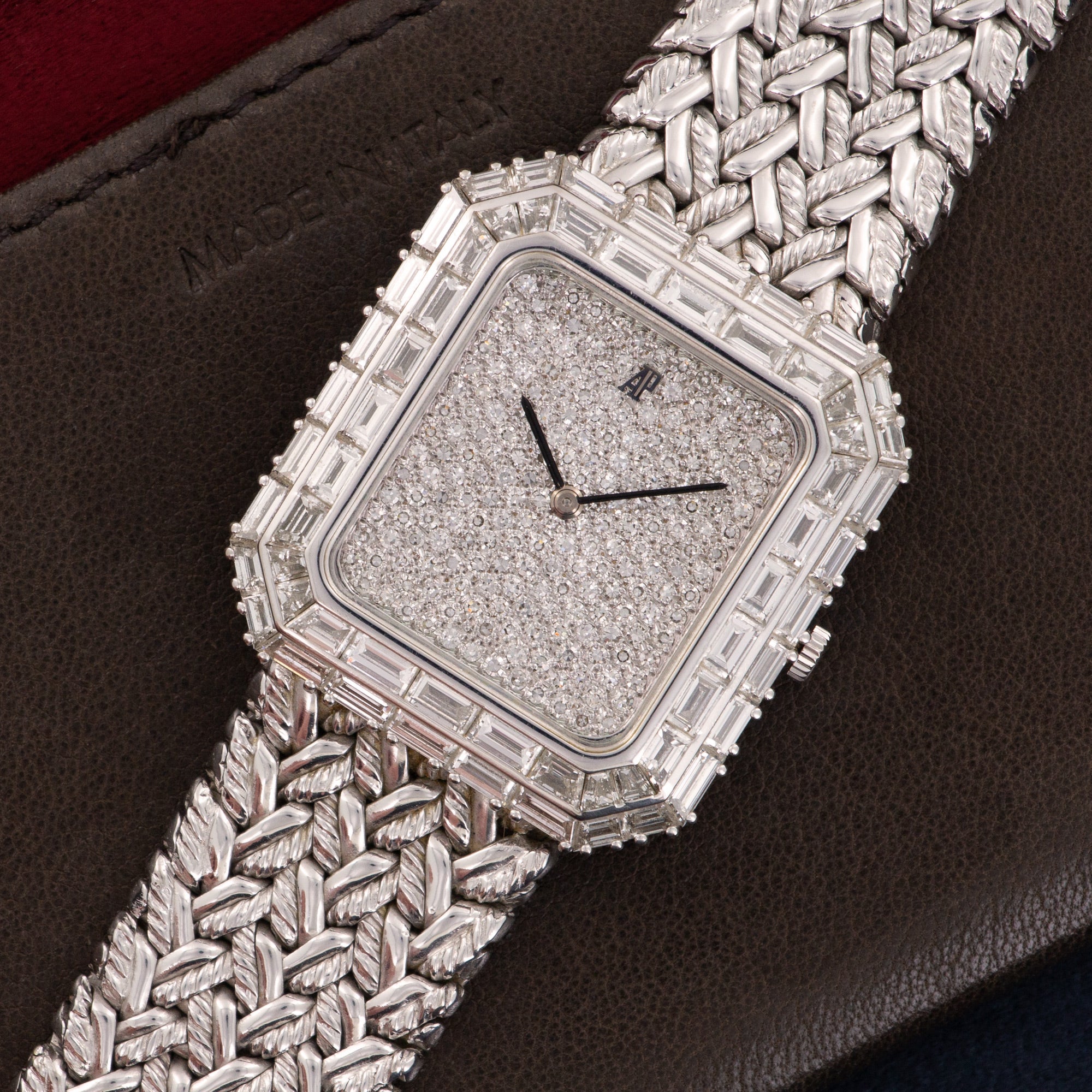 Audemars Piguet White Gold Baguette Diamond Watch