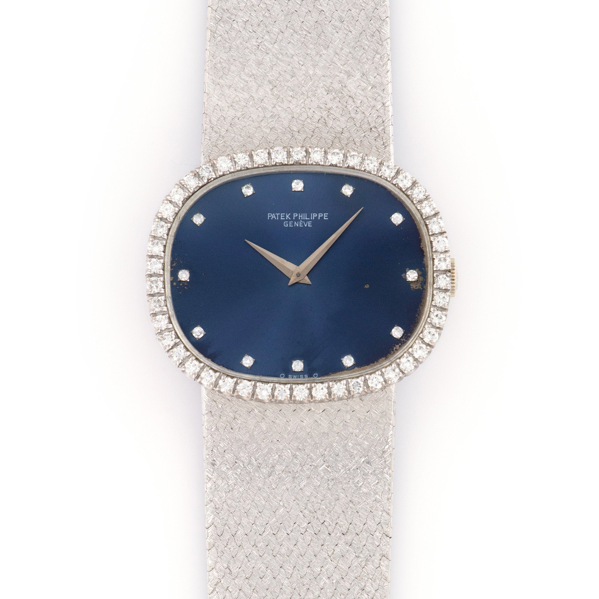 Patek Philippe - Patek Philippe White Gold Diamond Watch - The Keystone Watches