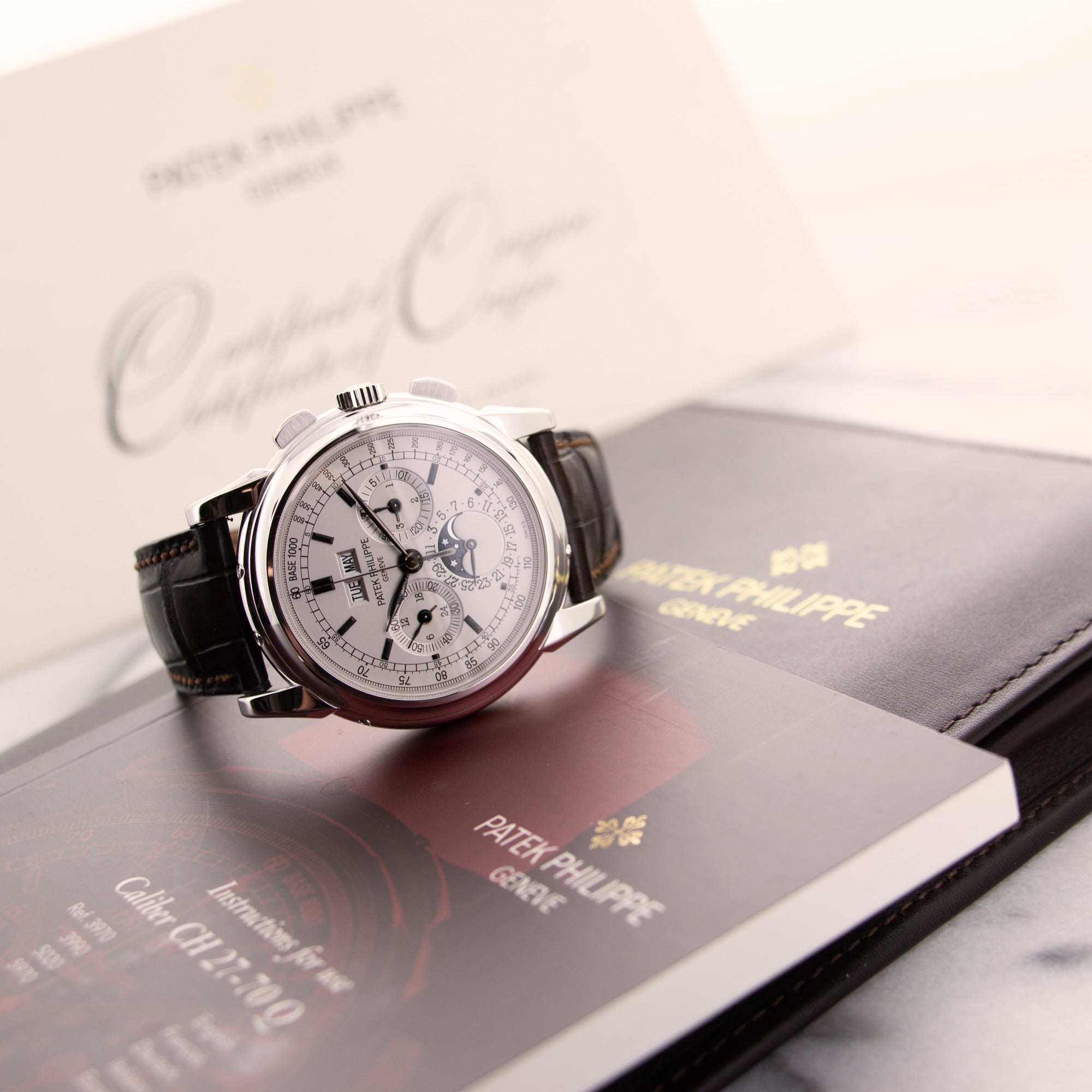 Patek Philippe - Patek Philippe White Gold Perpetual Calendar Chronograph Watch Ref. 5970 - The Keystone Watches