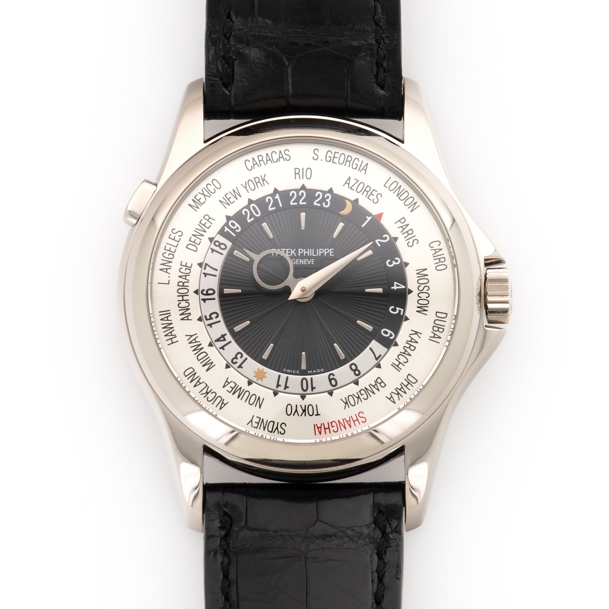 Patek Philippe - Patek Philippe White Gold World Time Watch Ref. 5130, Shanghai Edition - The Keystone Watches