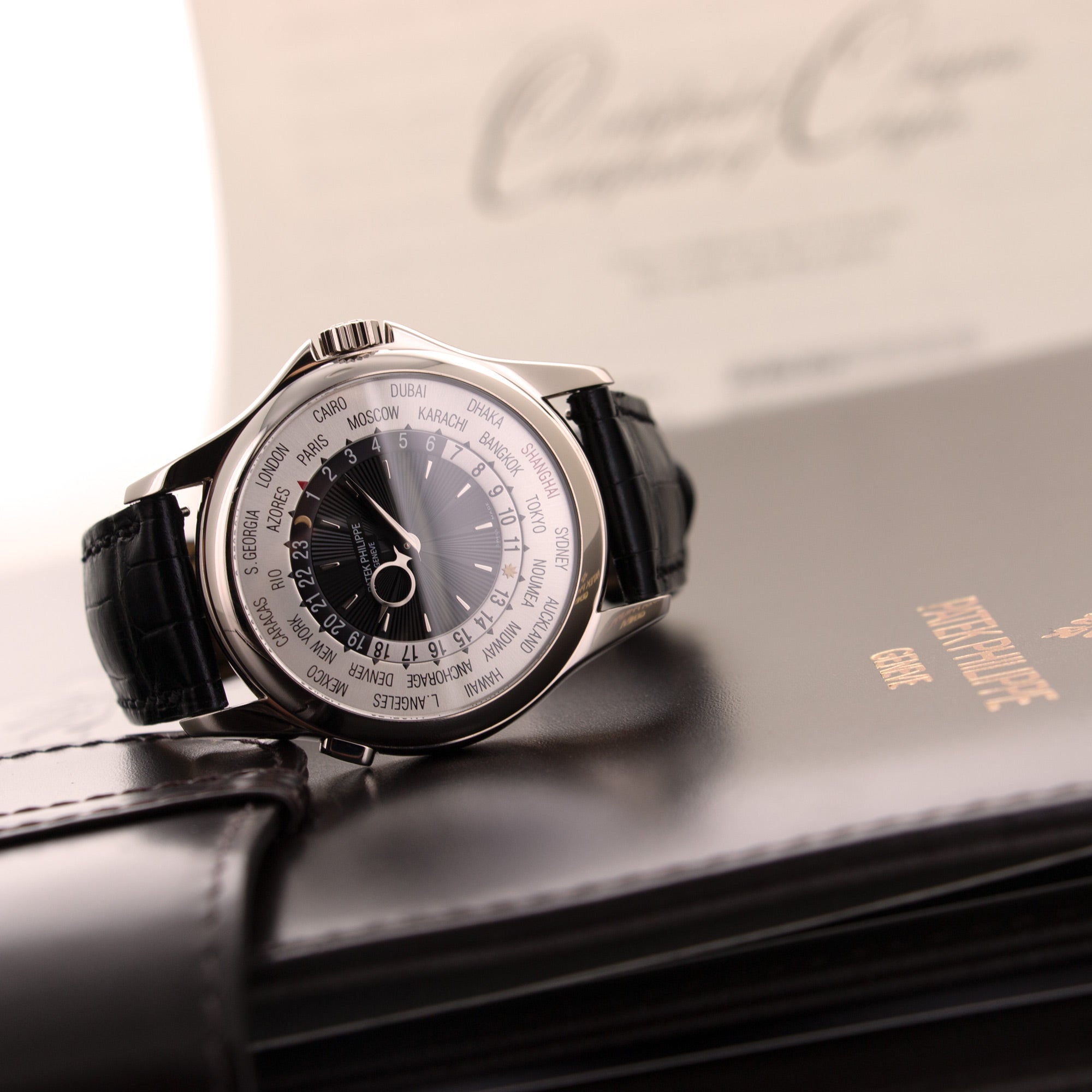 Patek Philippe - Patek Philippe White Gold World Time Watch Ref. 5130, Shanghai Edition - The Keystone Watches