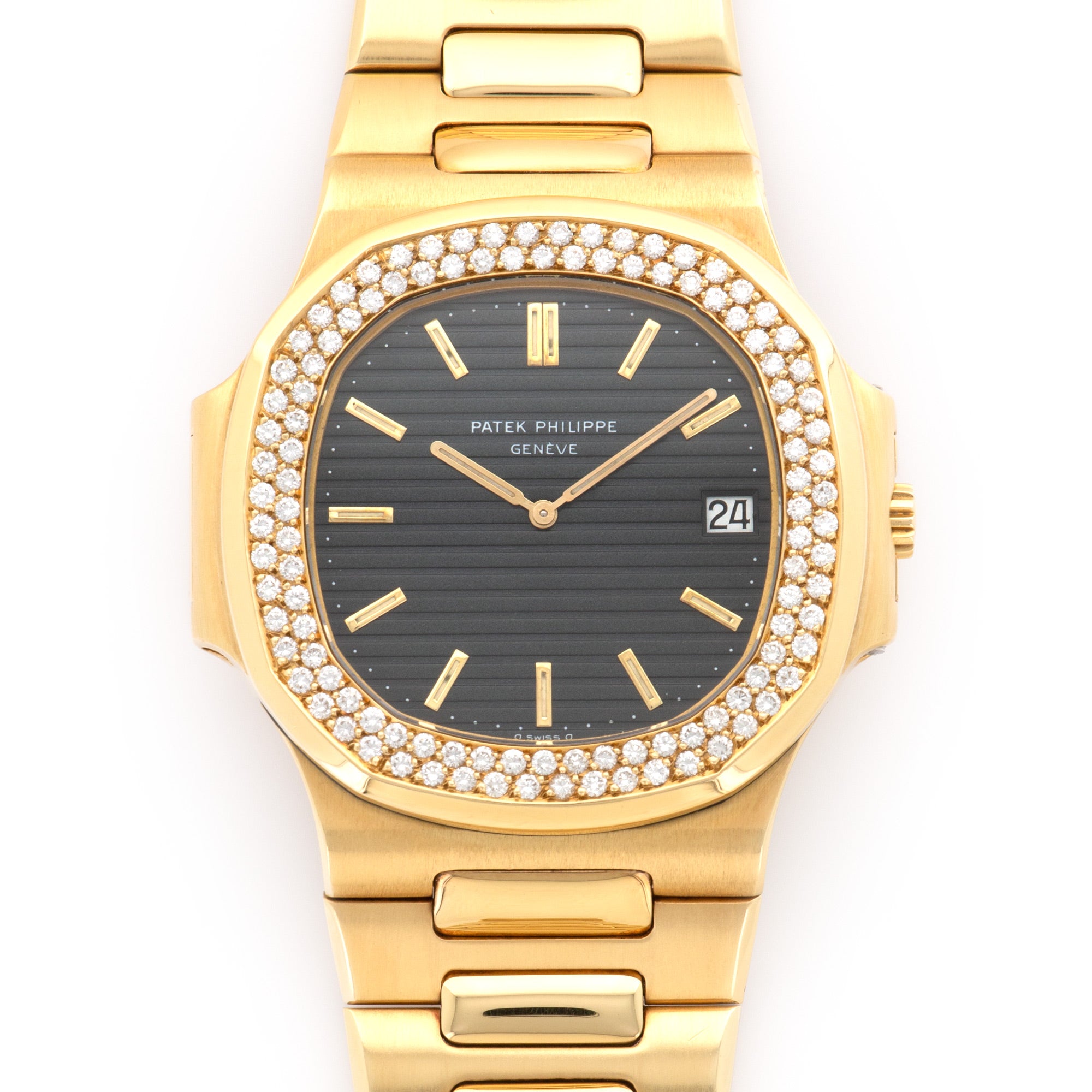 Patek Philippe - Patek Philippe Yellow Gold Nautilus Diamond Jumbo Watch Ref. 3700 - The Keystone Watches
