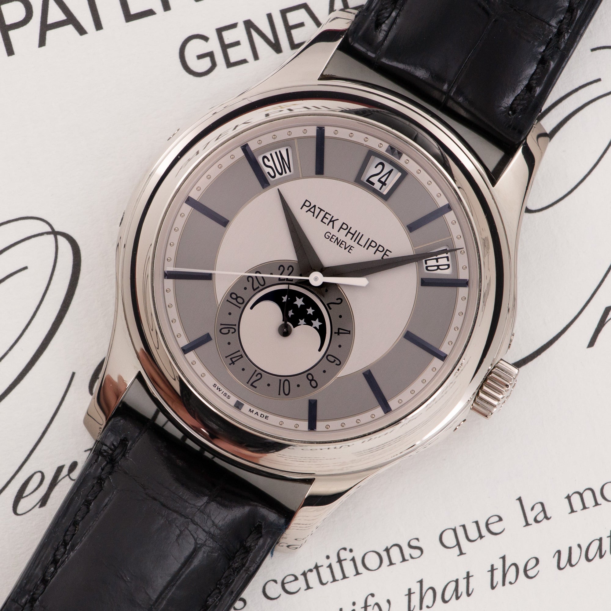 Patek Philippe - Patek Philippe Complications White Gold Annual Calendar Watch Ref. 5205 - The Keystone Watches