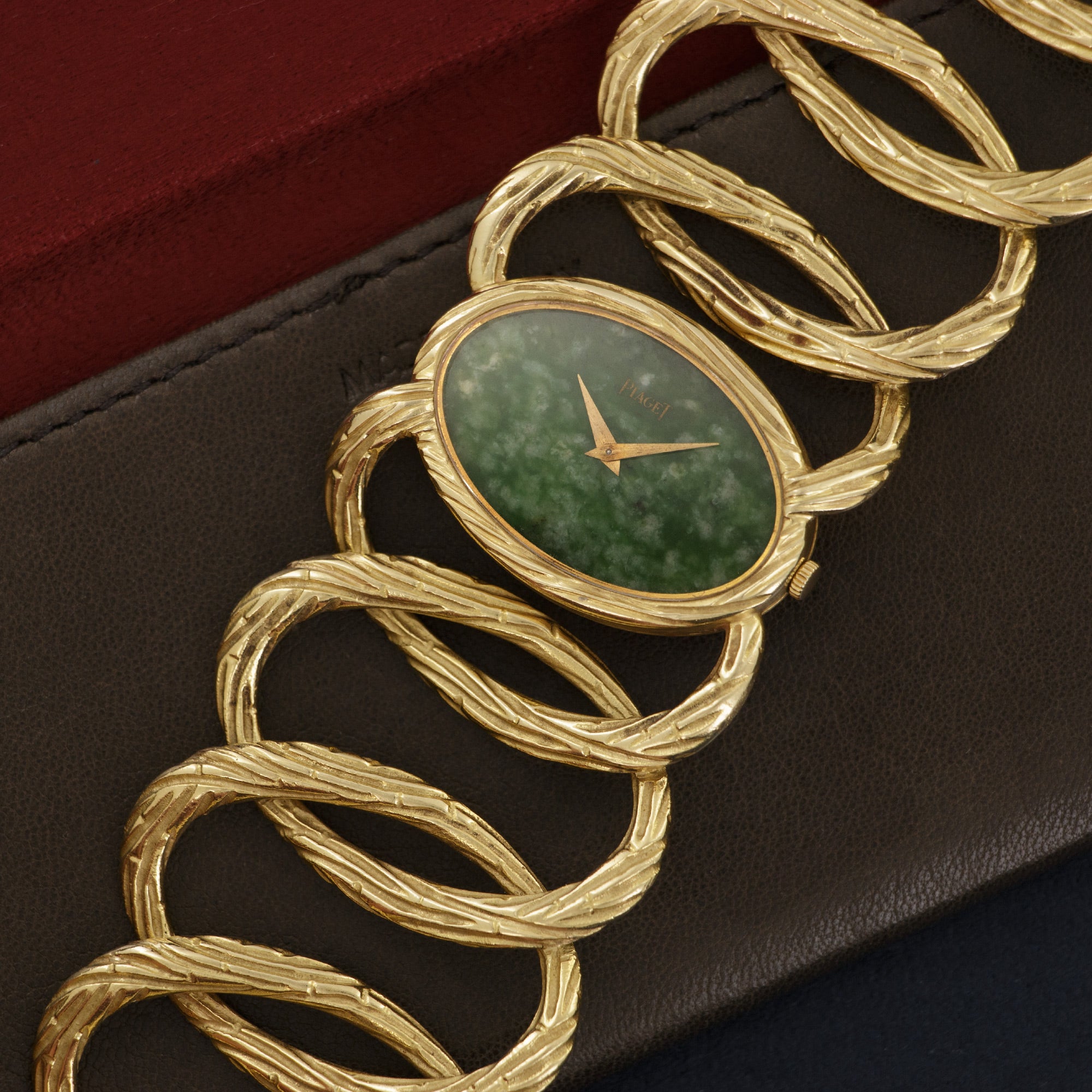 Piaget - Piaget Yellow Gold Bamboo Jade Watch, 1970s - The Keystone Watches