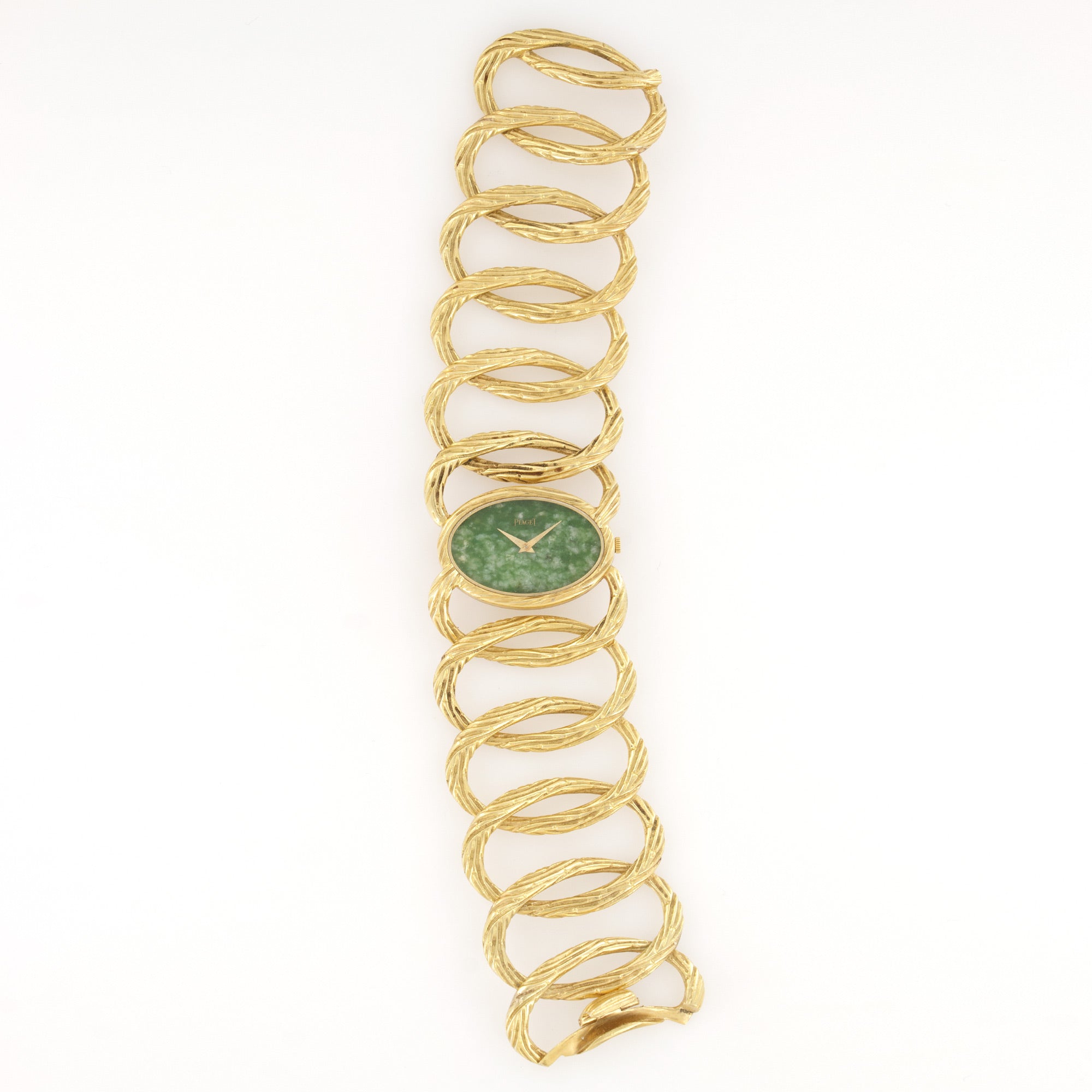 Piaget - Piaget Yellow Gold Bamboo Jade Watch, 1970s - The Keystone Watches