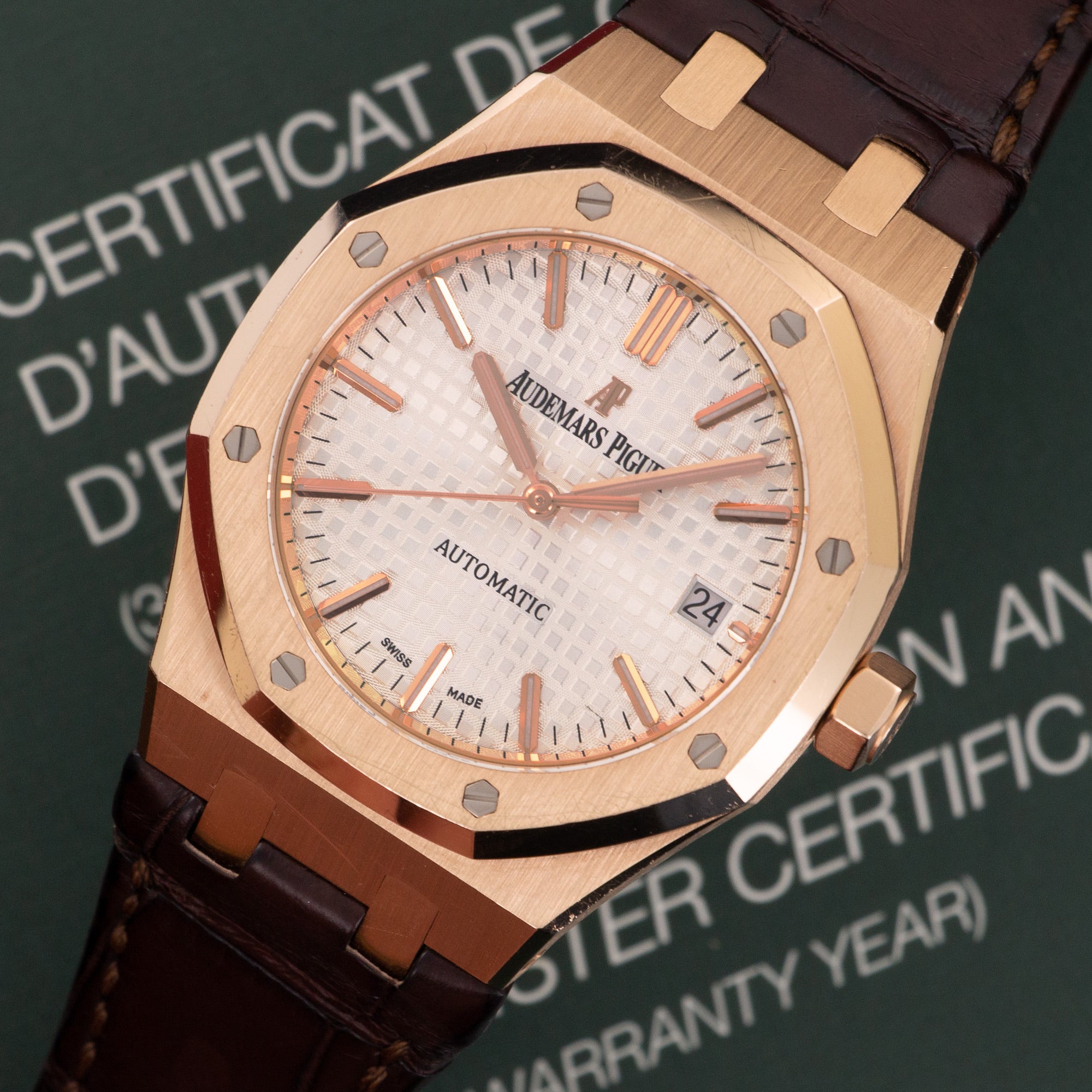Audemars Piguet - Audemars Piguet Rose Gold Automatic Royal Oak Ref. 15450 - The Keystone Watches